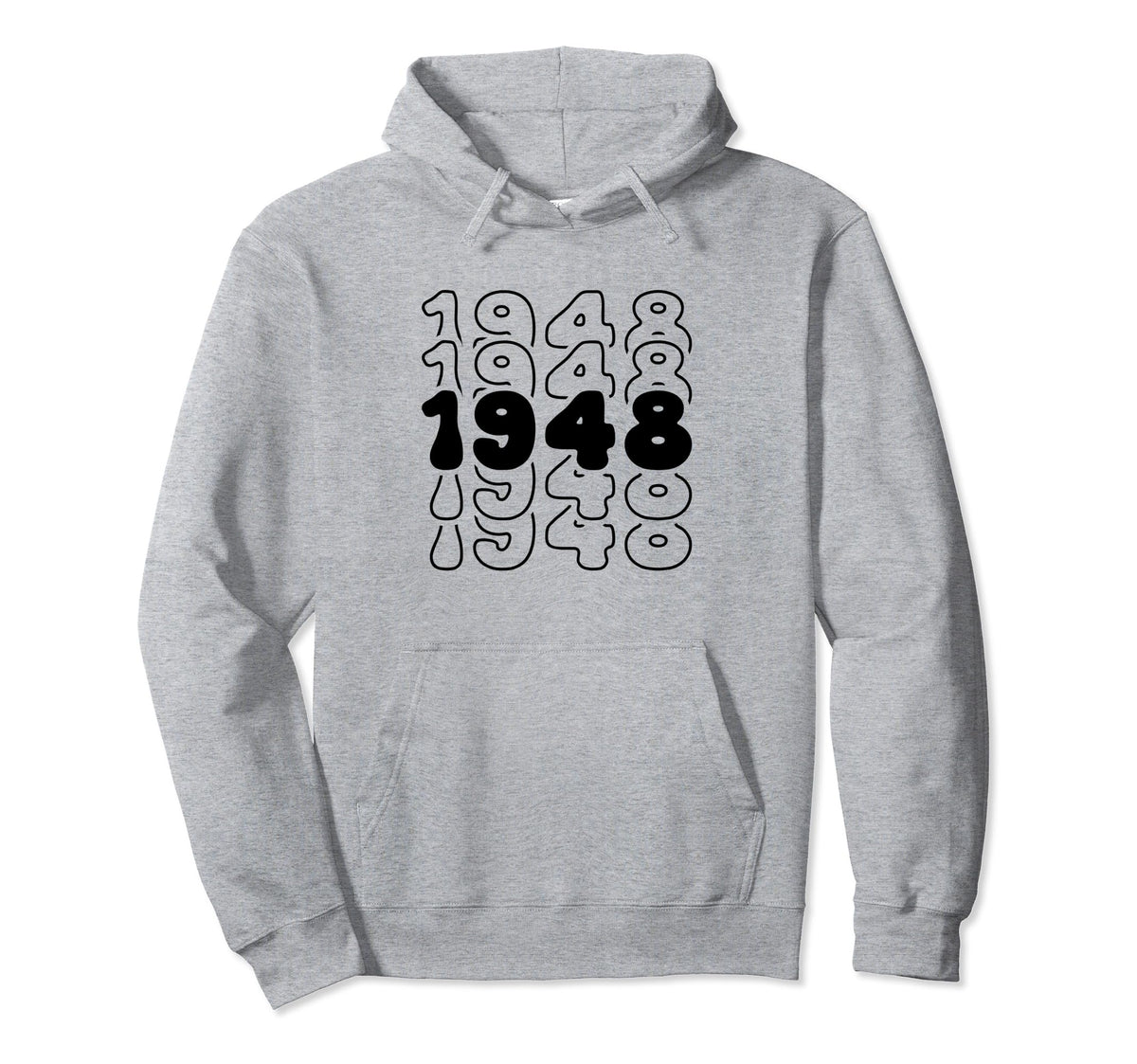 76 Year Old Groovy 76Th Birthday Hoodie - Casual Everyday Wear Men Women