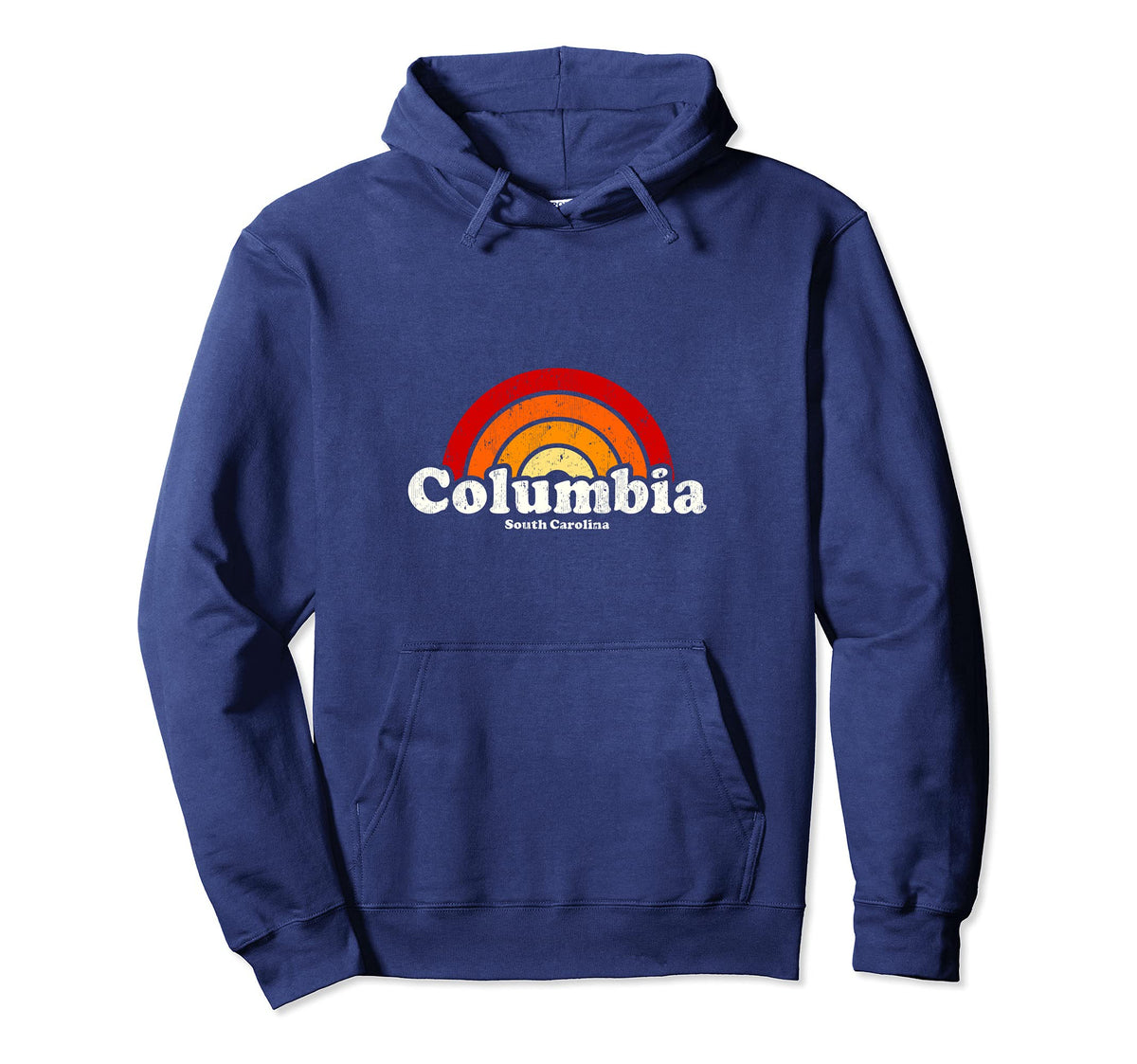 Columbia South Carolina Sc 70S Rainbow Hoodie - Trendy Graphic Men Women