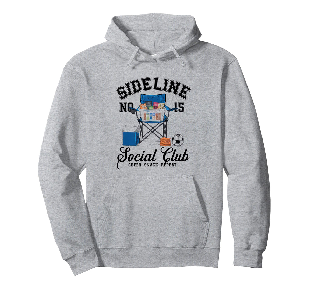 Sideline Social Club Soccer Mom Hoodie - Fun Novelty Design for Adults