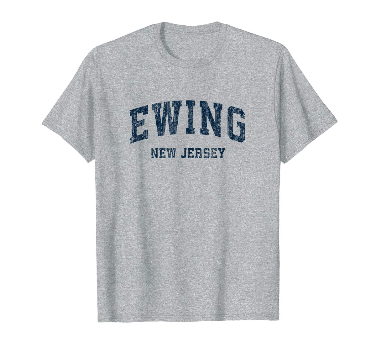 Ewing New Jersey Nj Varsity Sports Navy T-Shirt - Minimalist Print Unisex