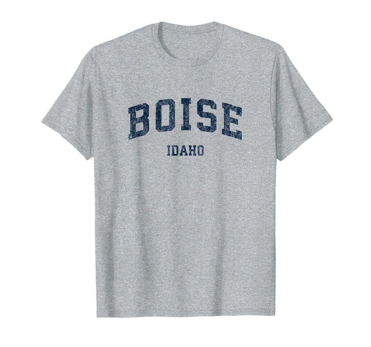 Boise Idaho Id Varsity Sports Navy T-Shirt - Custom Art Print Men Women