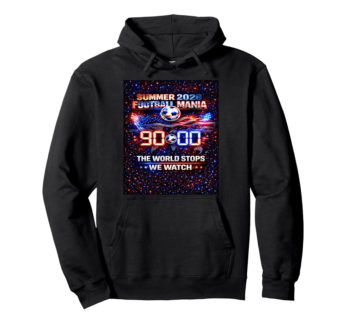 Summer 2026 Soccer Match Day Game Hoodie - Casual Everyday Wear for Adults