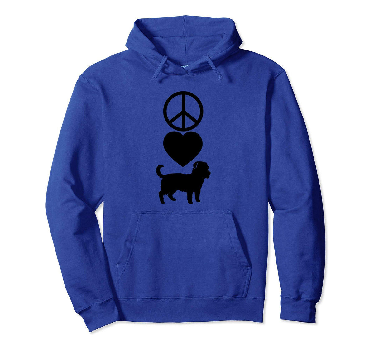 Peace Love Morkies Symbols Adg078F Hoodie - Casual Everyday Wear Unisex