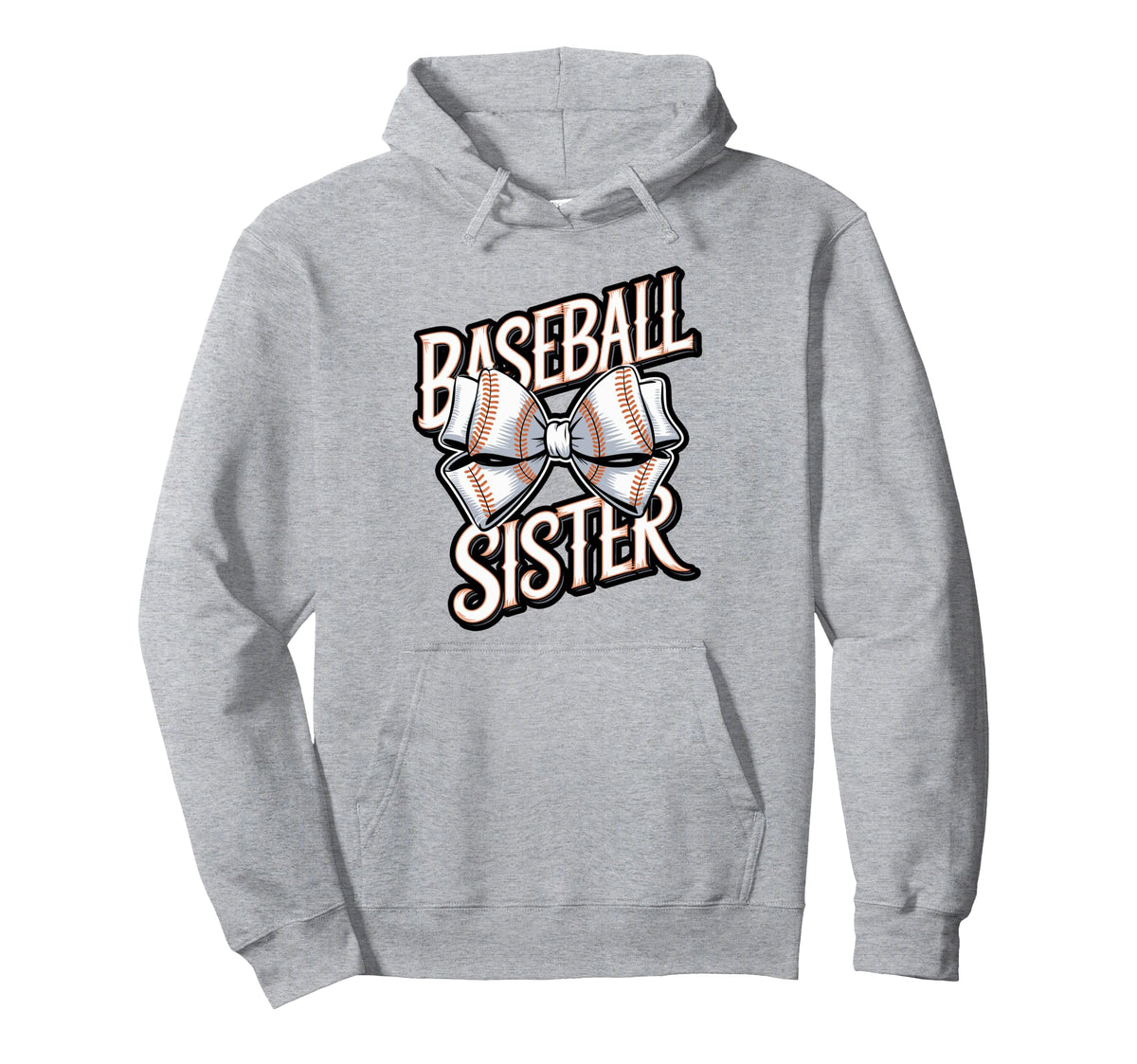 Baseball Sister Bow Sports Hoodie - Streetwear Style Unisex