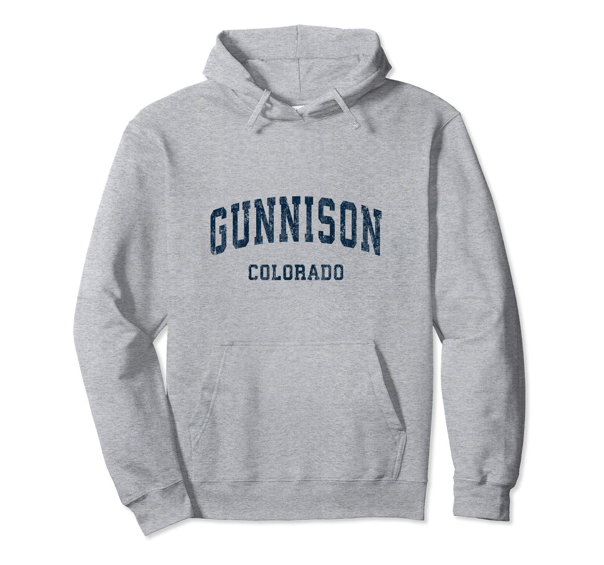 Gunnison Colorado Co Varsity Sports Navy Hoodie - Trendy Graphic for Adults