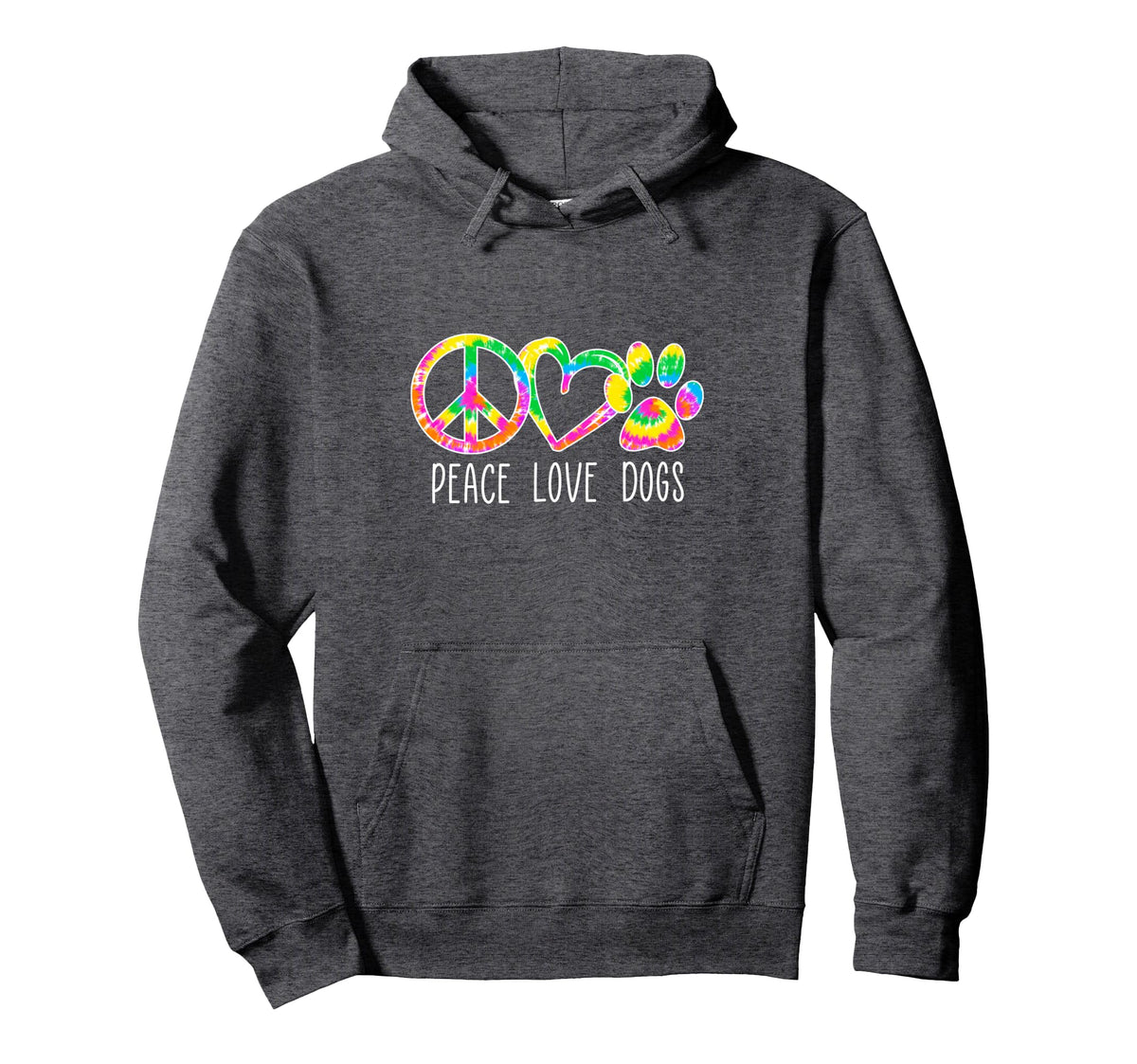 Dog Lover Shirts Peace Love Dogs Hoodie - Minimalist Print for Adults