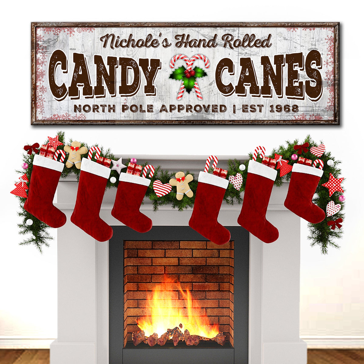 North Pole Candy Canes Sign