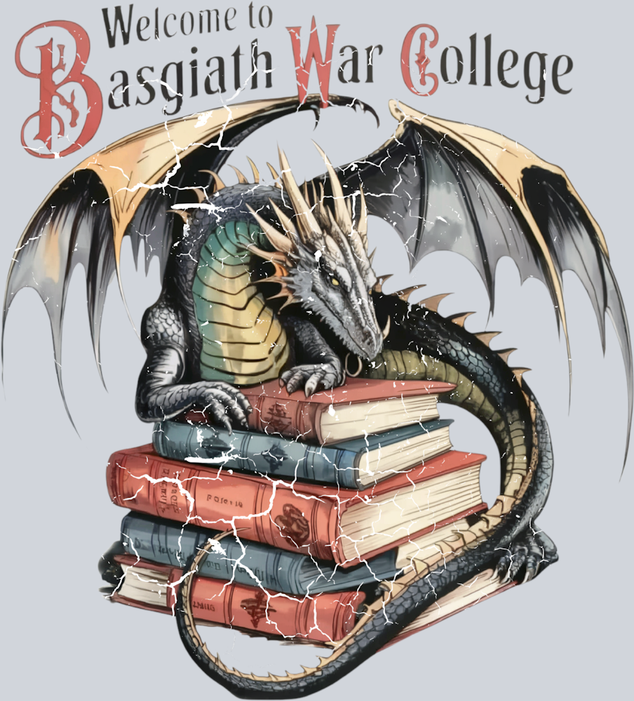 Dragon With Book Black - STK07290 (DTF Transfers)